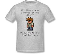 Terraria T Shirt Guide Likes Zombies Cute Print Tee Shirt Men Short-Sleeve(XX-Large)