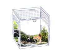 Terrarium Acrylic Glass Animal Cage Lizard Habitat for Small Reptiles Such as Jumping Spider, Gecko, Snake, Breeding and Feeding