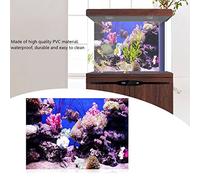 Terrarium Background, Aquarium Decor 3D Effect Adhesive Coral Seaworld Poster Aquarium Background PVC Adhesive Poster for Fish Box Decoration (61 * 30cm)