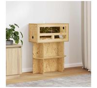 Terrarium Base Brown OSB 60x30x50cm Matte Rustic Storage Shelves Indoor Durable