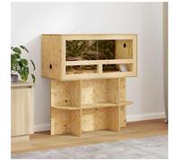 Terrarium Base Brown OSB 80x40x50cm Matte Rustic Indoor Reptile Storage Cabinet