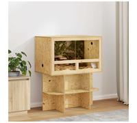 Terrarium Base Brown OSB Matte 80x50x50 cm Freestanding Indoor Storage Stand Pro