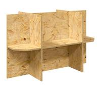 Terrarium Base with Shelf Brown 80 x 40 x 50 cm OSB | Freestanding storage,board shelves,matte finish,rustic style,indoor use,reptile and rodent habitats,damp cloth wipe