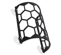 Terrarium Climbing Ledge with Suction Cup, Honeycomb Rest Platform | Plastic Black Build, Textured Bark Surface, Modular Stackable Design, for Glass Enclosures and Basking Areas