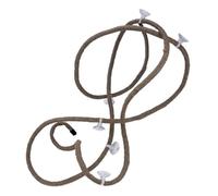 Terrarium Climbing Vine Decor Bendable Faux Bark Perch with Suction Cup Setup for Arboreal Habitat Landscaping Terrarium Branch Bendable Enclosure Accessory Climbing Enrichment Decor Arboreal Habitat