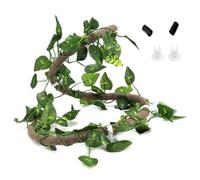 Terrarium Climbing Vine Decor Bendable Faux Bark Perch with Suction Cup Setup for Arboreal Habitat Landscaping Terrarium Branch Bendable Enclosure Accessory Climbing Enrichment Decor Arboreal Habitat