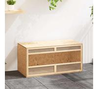 Terrarium Engineered Wood Glass Front Steel Vent 100x47x47 cm Brown Pet Habitat