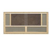 Terrarium Engineered Wood Glass Reptile Tank with Steel Mesh Ventilation | Heat , moisture proof, no sharp edges, clear front viewing, durable wood frame