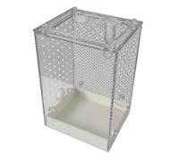 Terrarium for Saltics - Transparent Breeding Habitat - Vented Spider Container for Scorpions Cockroaches Crickets Ants Mantis Home Zoo Room Classroom Outdoor Use