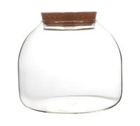 Terrarium Jar Glass Terrarium for Plants, 1600ml Plant Container with Cork Lid, Large Opening Jar for Mini Succulents Landscape Building, Floral Displays
