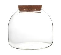 Terrarium Jar Glass Terrarium for Plants, 1600ml Plant with Cork Lid, Large Opening Jar for Mini Succulents Landscape Building