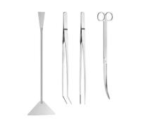 Terrarium Tool Kit - 4 in 1 Stainless Steel Long Tweezers, Aquarium Tweezers, for Terrarium Landscaping, and Aquariums, Cleaning, Bettas, Shrimp, Frogs