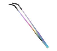 Terrarium Tools Feeder - Feeding Tongs | Stainless Steel Aquarium Extra Long Stainless Steel Aquarium Tweezers with Rubber Tip Straight and Curved Long Tweezerr