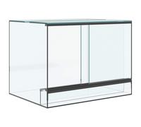Terrarium with Storage Transparent Glass Reptile Enclosure Habitat Pet vidaXL