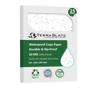 TerraSlate Paper 10 Mil Waterproof Laser Printer/Copy Paper (A4 Size) (25 Sheets)
