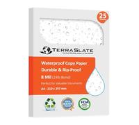TerraSlate Paper 7 Mil Waterproof Laser Printer/Copy Paper (A4 Size) (25 Sheets)