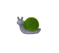 Terrastyle Green, Grey Ceramic Snail Garden Ornament (H)12.2Cm (W)7.7Cm