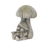 Terrastyle Grey Stone Effect Ceramic Gnome Garden Ornament (H)31Cm (W)25Cm