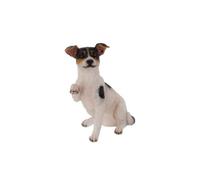Terrastyle White, Brown Resin Terrier Dog Garden Ornament (H)38.8Cm (W)22Cm