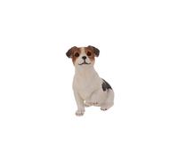 Terrastyle White, Brown Resin Terrier Puppy Garden Ornament (H)25.2Cm (W)14Cm