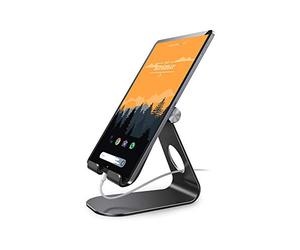 TerraTec iTab M Black Smartphone & Tablet Multi Angle Aluminum Stand for iPhone, iPad, Samsung Galaxy, Google Nexus and More Adjustable Viewing Angle