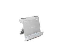 TerraTec iTab S Silver Smartphone & Tablet Multi Angle Aluminum Stand for iPhone, iPad, Samsung Galaxy, Google Nexus and More Adjustable Viewing Angle