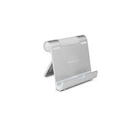 TerraTec iTab S Silver Smartphone & Tablet Multi Angle Aluminum Stand for iPhone, iPad, Samsung Galaxy, Google Nexus and More Adjustable Viewing Angle
