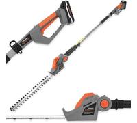 Terratek 20V 2.4m Telescopic Cordless Hedge Trimmer Long Reach, Includes 1 Fast Charge Battery & 1 Charger in Orange Terratek Orange