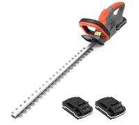 Terratek 20V Cordless Hedge Trimmer Lightweight Cutter, Includes 2 Batteries & 1 Charger in Orange Terratek Orange