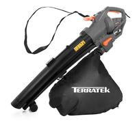Terratek 3000W Corded Leaf Blower & Vacuum, 3-in-1 Mulcher, 35L Bag, 10m Cable in Grey Terratek Grey