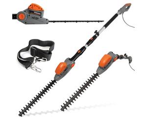 Terratek 500W Hedge Trimmer Garden Electric Long Reach Telescopic Extendable Hedge Cutter Corded