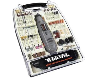 Terratek Corded Rotary Tool 234Pc Accessory Set, 135W Variable Speed 8000-33000RPM, Ideal for DIY Projects, Woodwork, Hobby Craft & Dremel Multi Tool Compatible with Carry Case Included