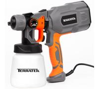 Terratek Electric Paint Sprayer 550W Hvlp Handheld Spray Gun 3 Patterns Adjustable Valve 800Ml Container