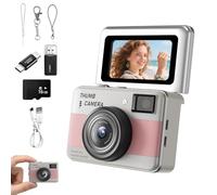 TerraVerve Mini Keychain Camera - 1.47 Inch Flip Screen. Multiple HD Shooting & Recording Modes. Ultra-Portable for Travel, Parties. Stylish Pendant Decoration & Fashionable Gifts