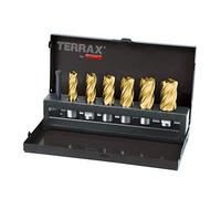 Terrax A108820T 7 Piece Drill Bit Set, Tin Diameter 12-22 mm