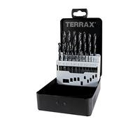 TERRAX A205210 - Juego brocas DIN 338 tipo N HSS laminadas 19 piezas