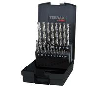 Terrax A214214RO Twist Drill Set G HSS in Plastic Case (ABS) Pack of 19