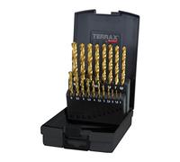 TERRAX Juego DIN 19 338 HSS-TiN drill bit set Silver Size 55