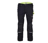 Terrax Workwear Men's Trousers - Black/Lime - - 36 UK