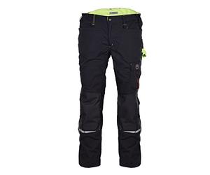 Terrax Workwear Men's Trousers - Black/Lime - - 36 UK