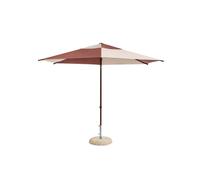 Terrazza Hexagon Parasol Off-White/ Burgundy