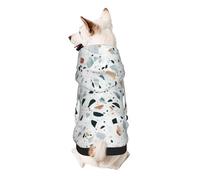 Terrazzo Marble Pastel Print Dog Hoodie Sweatshirt For Small Dogs, Warm, Soft And Breathable Pet Clothes, Easy To Wear Jumper For Winter And Fall Warm