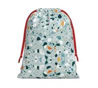 Terrazzo Marble Pastel Print Gift Drawstring Bag Reusable Pouch Festive Decor Party Favor Daily Storage Sack