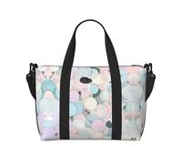 Terrazzo Marble Pastel Print Hand Travel Bag,Sports Gym Bag,Overnight Bag,Beach Travel Bag,Weekender Bags For Women Men, Black, One Size, Black, One Size