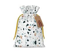 Terrazzo Marble Pastel Print Reusable Drawstring Pouch,Perfect For Birthdays,Anniversaries,And Parties