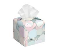 Terrazzo Marble Pastel Print Square Tissue Box Cover,Tissue Box Cover For Bathroom, Bedroom Night Stands, Countertop, Living Room, Car