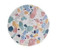 Terrazzo Marble Pastel Prints Round Mouse Pad 1 PCS,Non-Slip Rubber Base Mousepad Mouse Mat for Laptop Computer Office 7.9 x 7.9 Inch