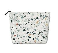 Terrazzo Marble Pastel Waterproof Large Capacity with Zipper Travel Business Trip Home Multifunctional Makeup Bag Storage Bag Coin Purse