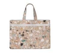 Terrazzo Natural Stone,Canvas Document Bag Zipper File Tote Bag Handbag Briefcase for School Office