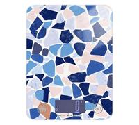 Terrazzo Pattern Glory Blue calorie counting kitchen scale for food 11lb/0.18oz, 5kg/5g kitchen scales with 4 unit for Soap Making Spices weight loss (Batteries not Included)